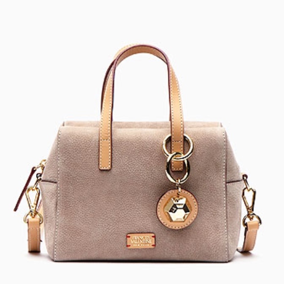 Frances Valentine Handbags - Frances Valentine Sabrina Tumbled Nubuck Stone Bag